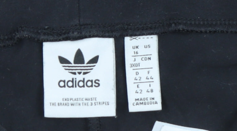 Adidas Women's Black Size 16 High Rise Stretch Leggings