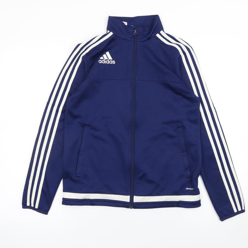 Adidas Boys Blue 13-14 Years ClimaCool Track Jacket Full Zip Sports Top