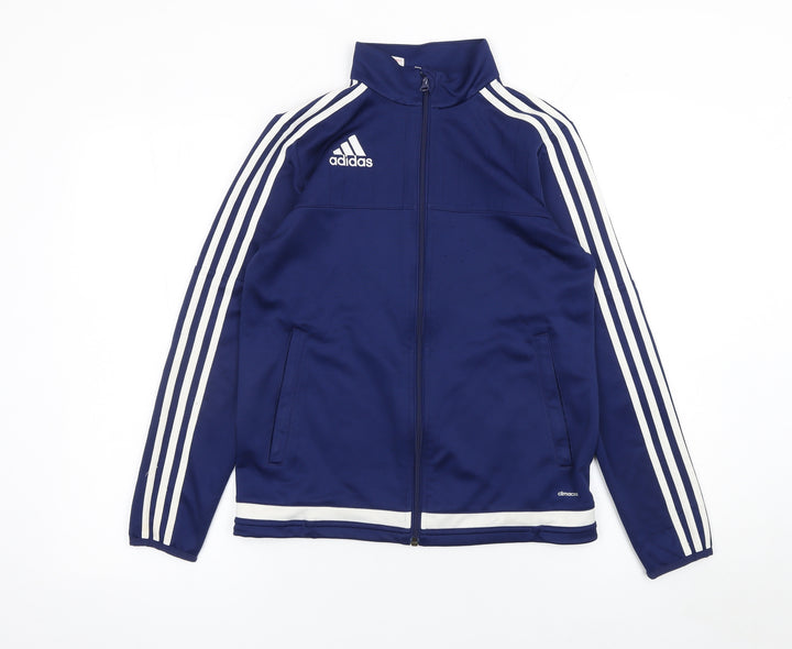 Adidas Boys Blue 13-14 Years ClimaCool Track Jacket Full Zip Sports Top