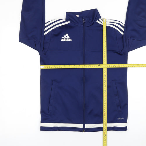 Adidas Boys Blue 13-14 Years ClimaCool Track Jacket Full Zip Sports Top