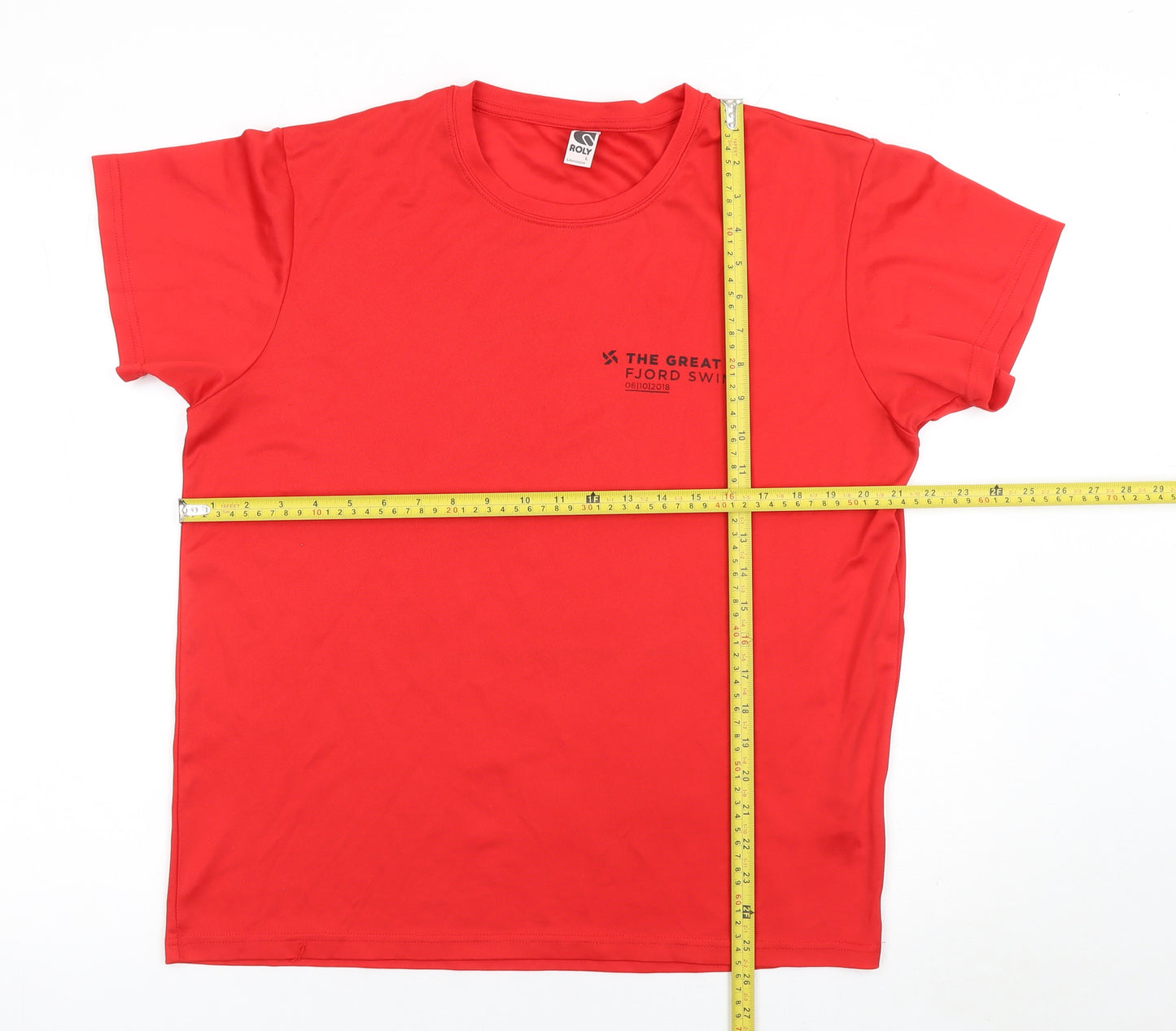 Roly Men's Red Great Fjord Swim T-Shirt L Sports Activewear Top