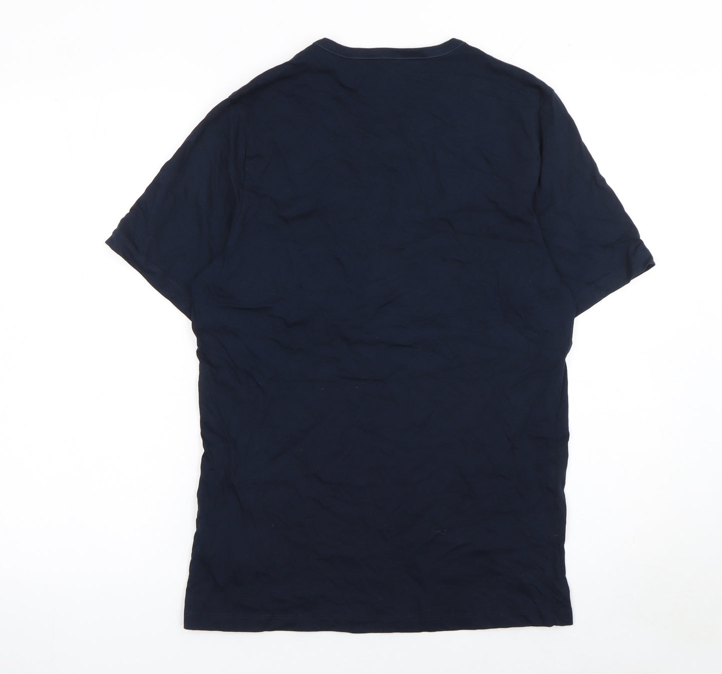 Hugo Boss Men's Blue Crew Neck Short Sleeve Cotton T-Shirt L