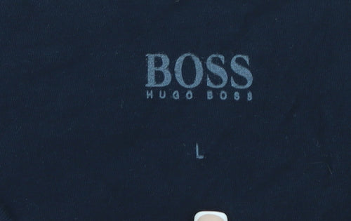 Hugo Boss Men's Blue Crew Neck Short Sleeve Cotton T-Shirt L