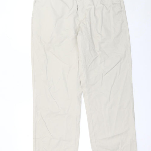 Marks and Spencer Men Beige Chino Trousers 36W 31L Cotton Stain Repellent