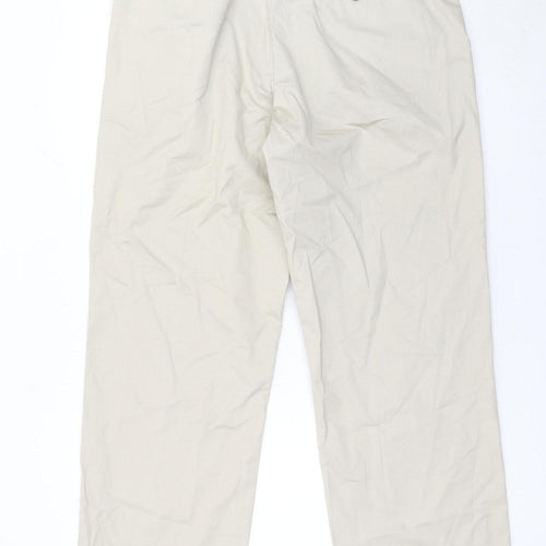 Marks and Spencer Men Beige Chino Trousers 36W 31L Cotton Stain Repellent