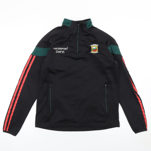 O'Neills Boys Black 1/4 Zip Sports Sweatshirt Size 13 Years Regular Fit