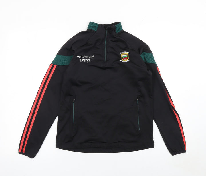 O'Neills Boys Black 1/4 Zip Sports Sweatshirt Size 13 Years Regular Fit