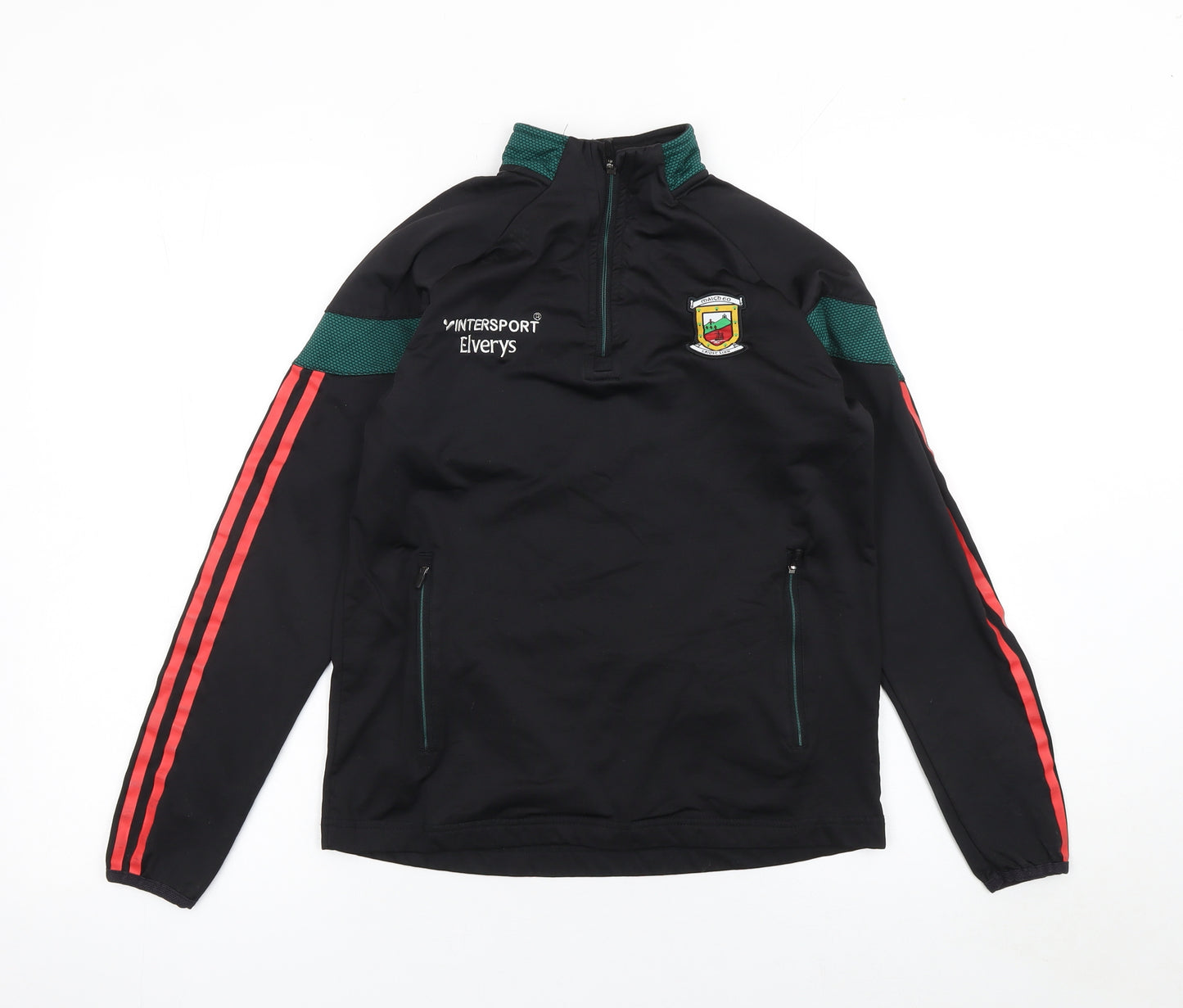 O'Neills Boys Black 1/4 Zip Sports Sweatshirt Size 13 Years Regular Fit