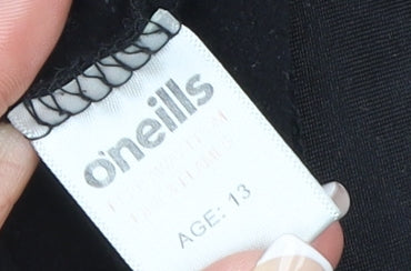 O'Neills Boys Black 1/4 Zip Sports Sweatshirt Size 13 Years Regular Fit