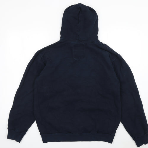 Paris Produit Original Navy Cotton Pullover Hoodie Women L Casual