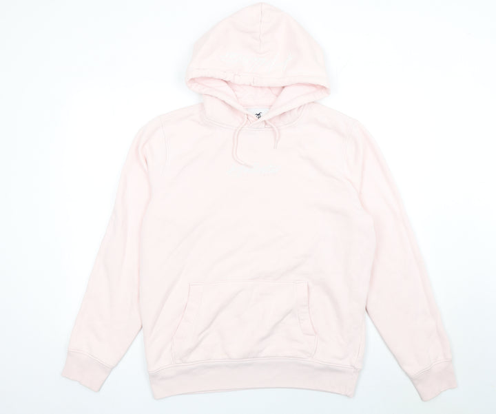 Hollister Women Pink Pullover Hoodie Medium Must-Have Collection