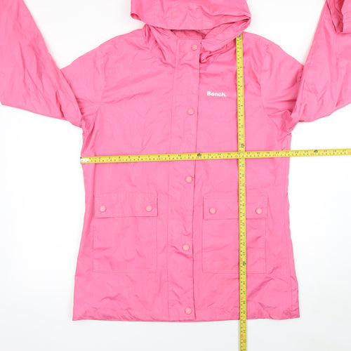 Bench Womens Pink Waterproof Hooded Rain Jacket Size 14