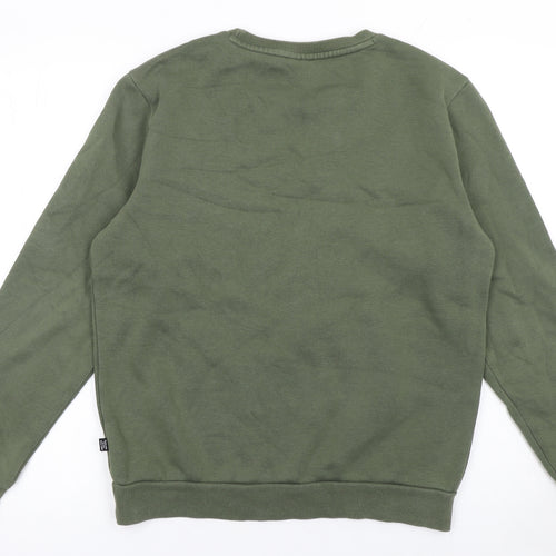 Puma Men's Green Small Crew Neck Pullover Sweatshirt