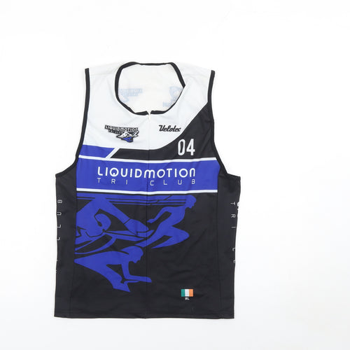 Velotec Boys Black XL Sleeveless Triathlon Tank Top Jersey
