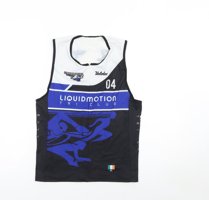 Velotec Boys Black XL Sleeveless Triathlon Tank Top Jersey