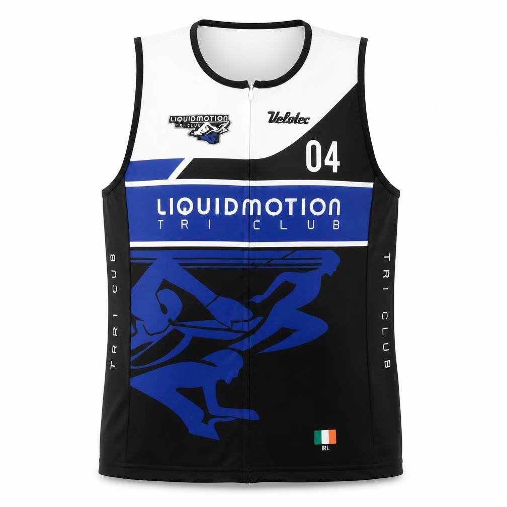 Velotec Boys Black XL Sleeveless Triathlon Tank Top Jersey