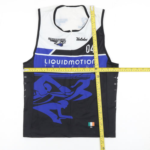 Velotec Boys Black XL Sleeveless Triathlon Tank Top Jersey