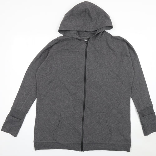 Mamas & Papas Womens Grey Full Zip Hoodie Size 16 Long Sleeve Casual