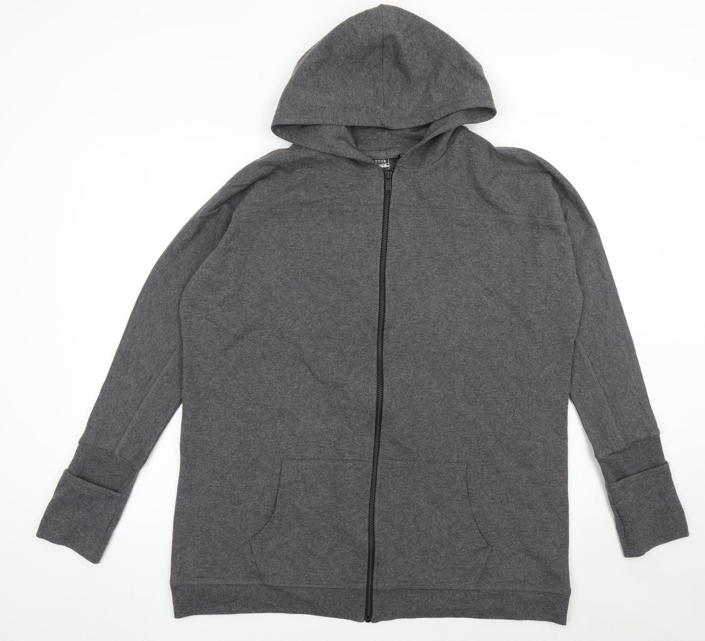 Mamas & Papas Womens Grey Full Zip Hoodie Size 16 Long Sleeve Casual