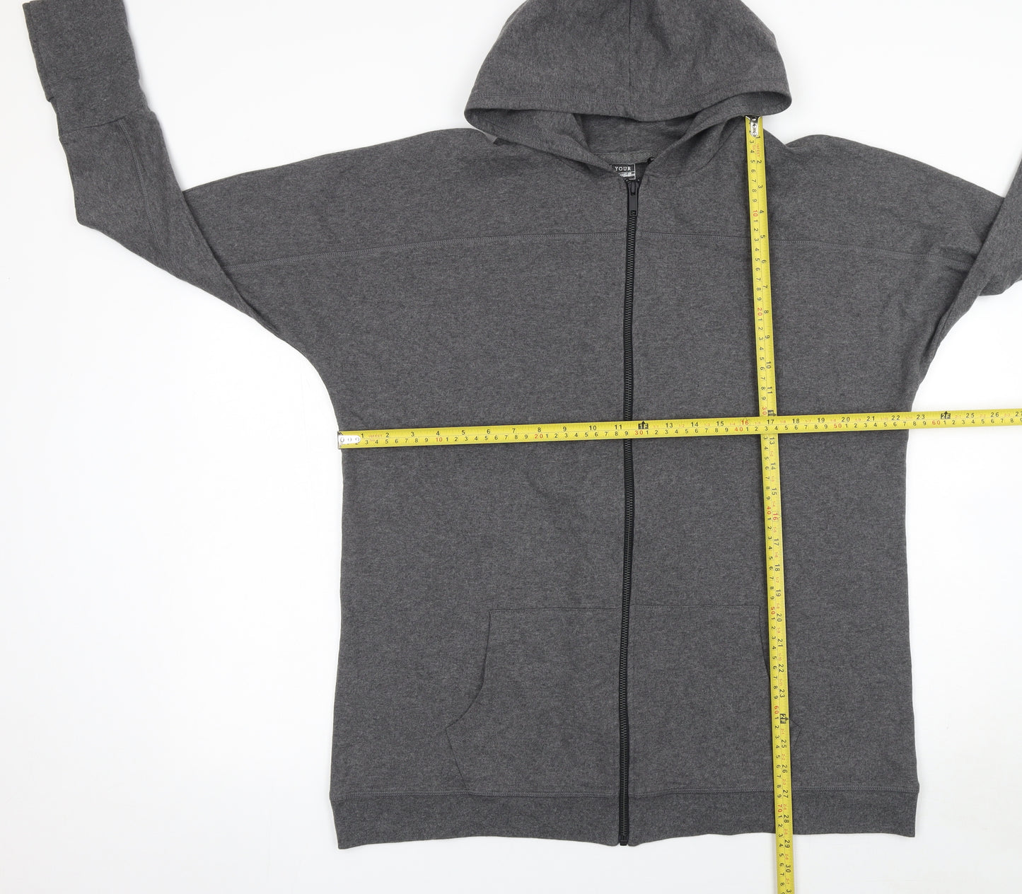 Mamas & Papas Womens Grey Full Zip Hoodie Size 16 Long Sleeve Casual