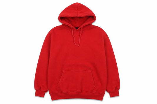 Front view of Misspap women’s red pullover hoodie uk 6 cotton blend casual