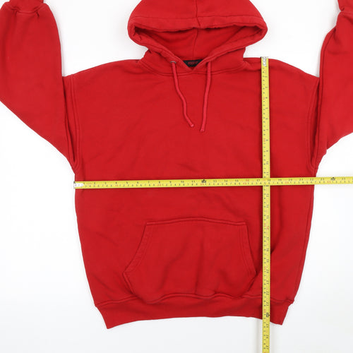 Misspap Womens Red Pullover Hoodie UK 6 Cotton Blend Casual
