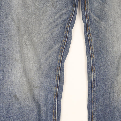 Jack & Jones Men's Blue Straight Jeans 32x30 Cotton Denim