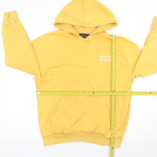 Antioch Women's Yellow Pullover Hoodie Medium Cotton Casual