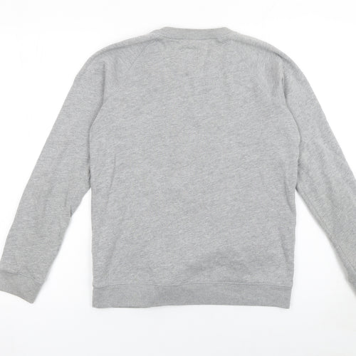 Jack Wills Womens Grey Cotton Blend Crew Neck Sweatshirt UK 10