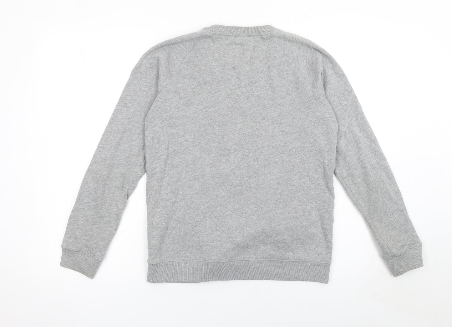 Jack Wills Womens Grey Cotton Blend Crew Neck Sweatshirt UK 10
