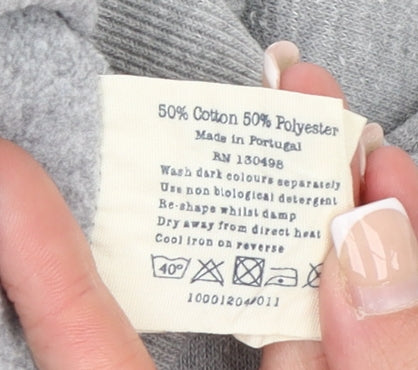 Jack Wills Womens Grey Cotton Blend Crew Neck Sweatshirt UK 10