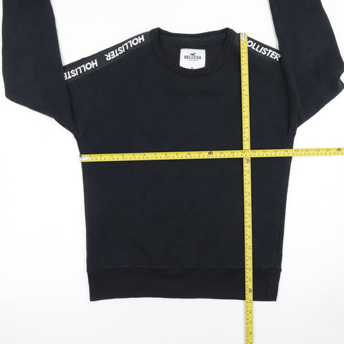 Hollister Men’s Black XS Logo Pullover Sweatshirt Crew Neck
