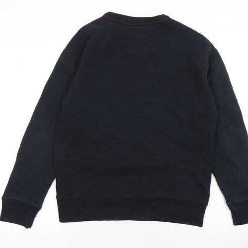Hollister Men’s Black XS Logo Pullover Sweatshirt Crew Neck