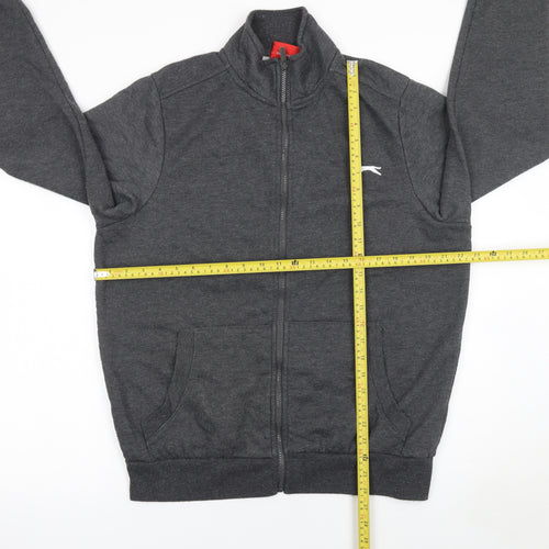 Slazenger Men's Black Track Jacket M Full Zip Cotton Blend