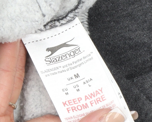 Slazenger Men's Black Track Jacket M Full Zip Cotton Blend