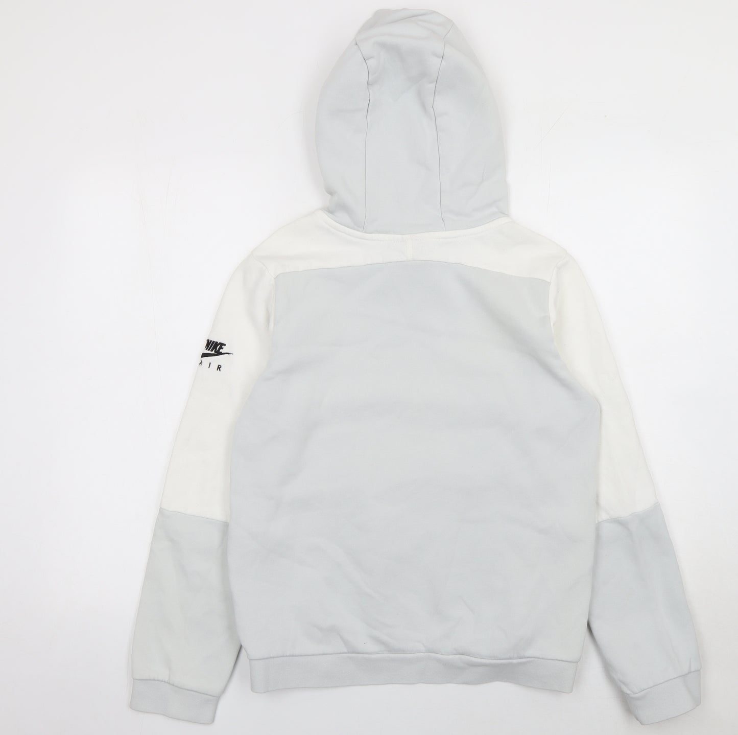 Nike Boys White Grey XL Pullover Hoodie Fleece Sweatshirt