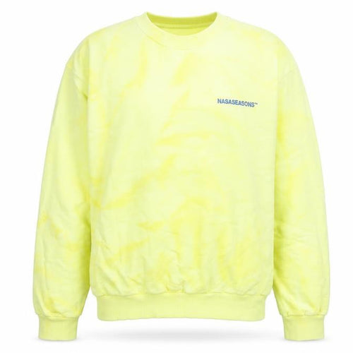 Nasaseasons Women's Yellow Cotton Crew Neck Sweatshirt Size L