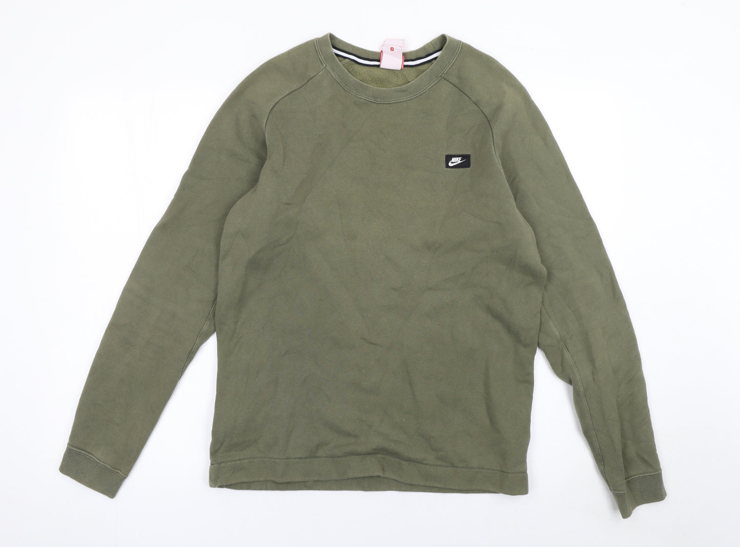 Nike Men’s Green Crew Neck Pullover Sweatshirt Size S Regular Fit