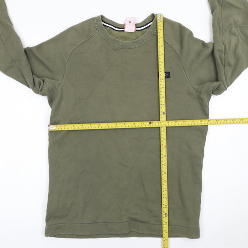 Nike Men’s Green Crew Neck Pullover Sweatshirt Size S Regular Fit