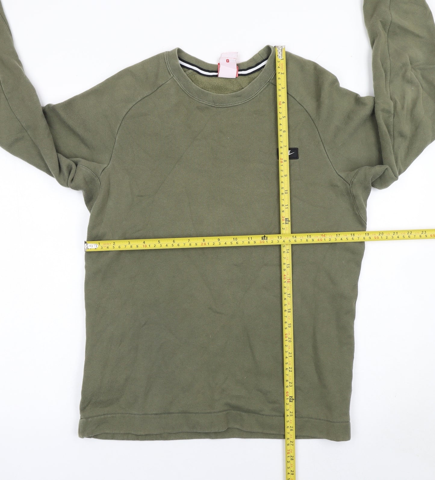 Nike Men’s Green Crew Neck Pullover Sweatshirt Size S Regular Fit