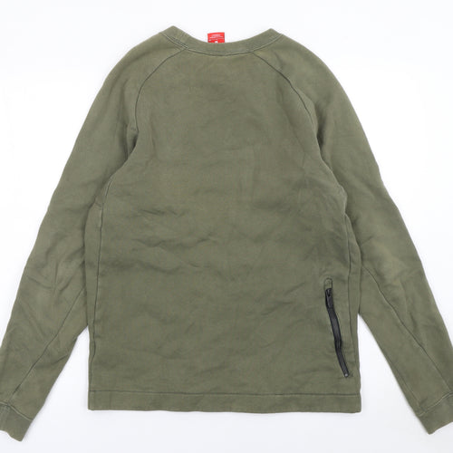 Nike Men’s Green Crew Neck Pullover Sweatshirt Size S Regular Fit