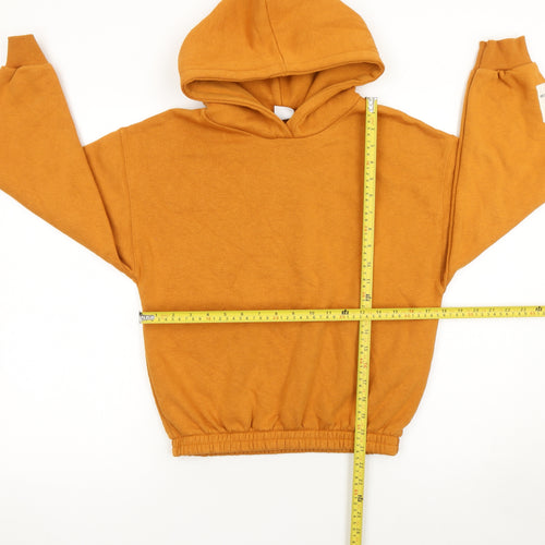 ZARA Girls Brown 13-14 Years Pullover Hoodie Cotton Fleece Autumn Casual