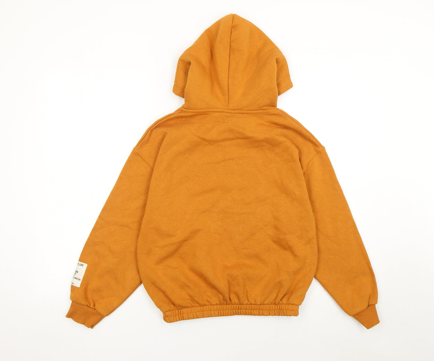 ZARA Girls Brown 13-14 Years Pullover Hoodie Cotton Fleece Autumn Casual