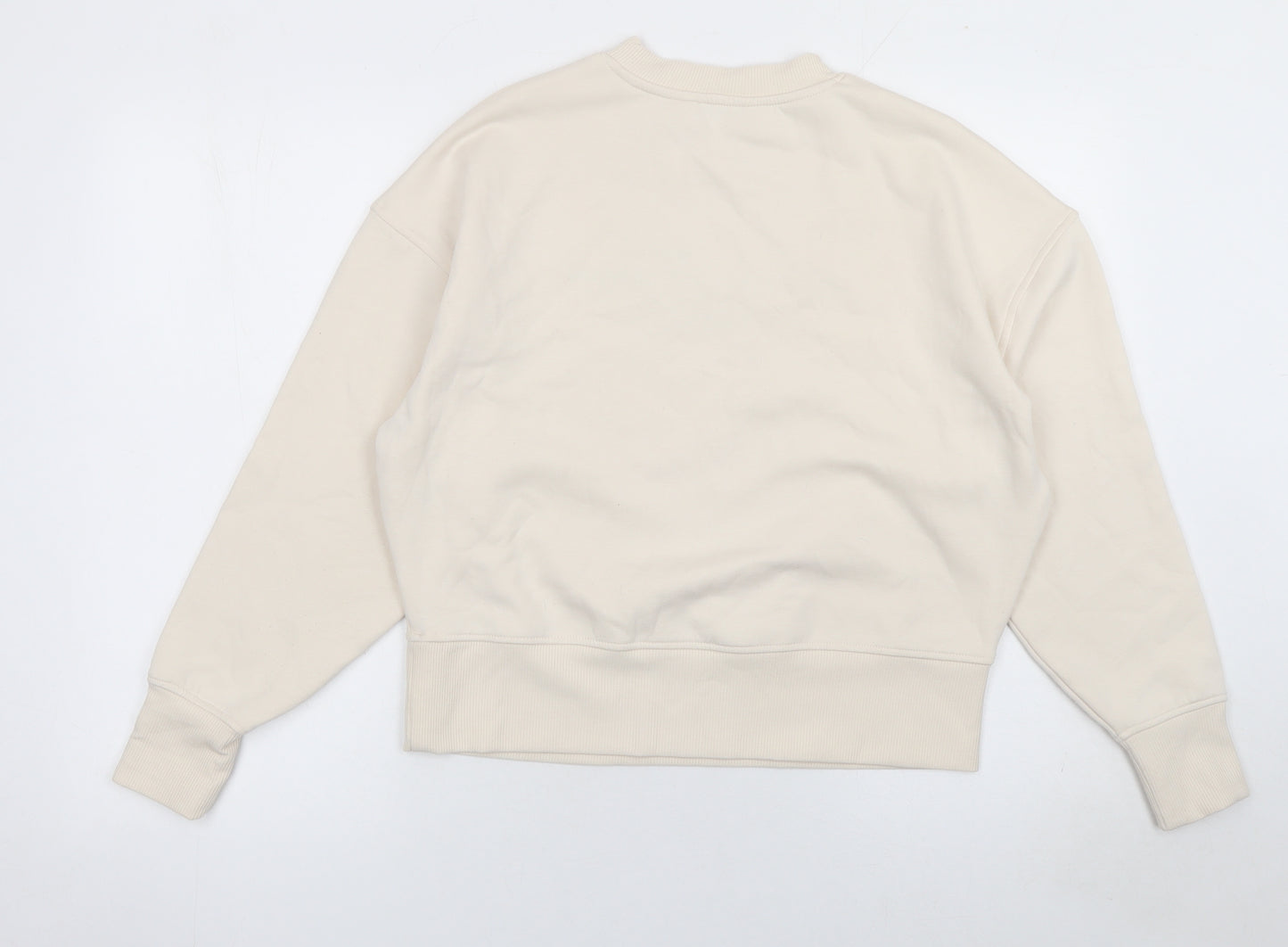 George Women Beige Amour Epique Paris Pullover Sweatshirt Size S 8-10
