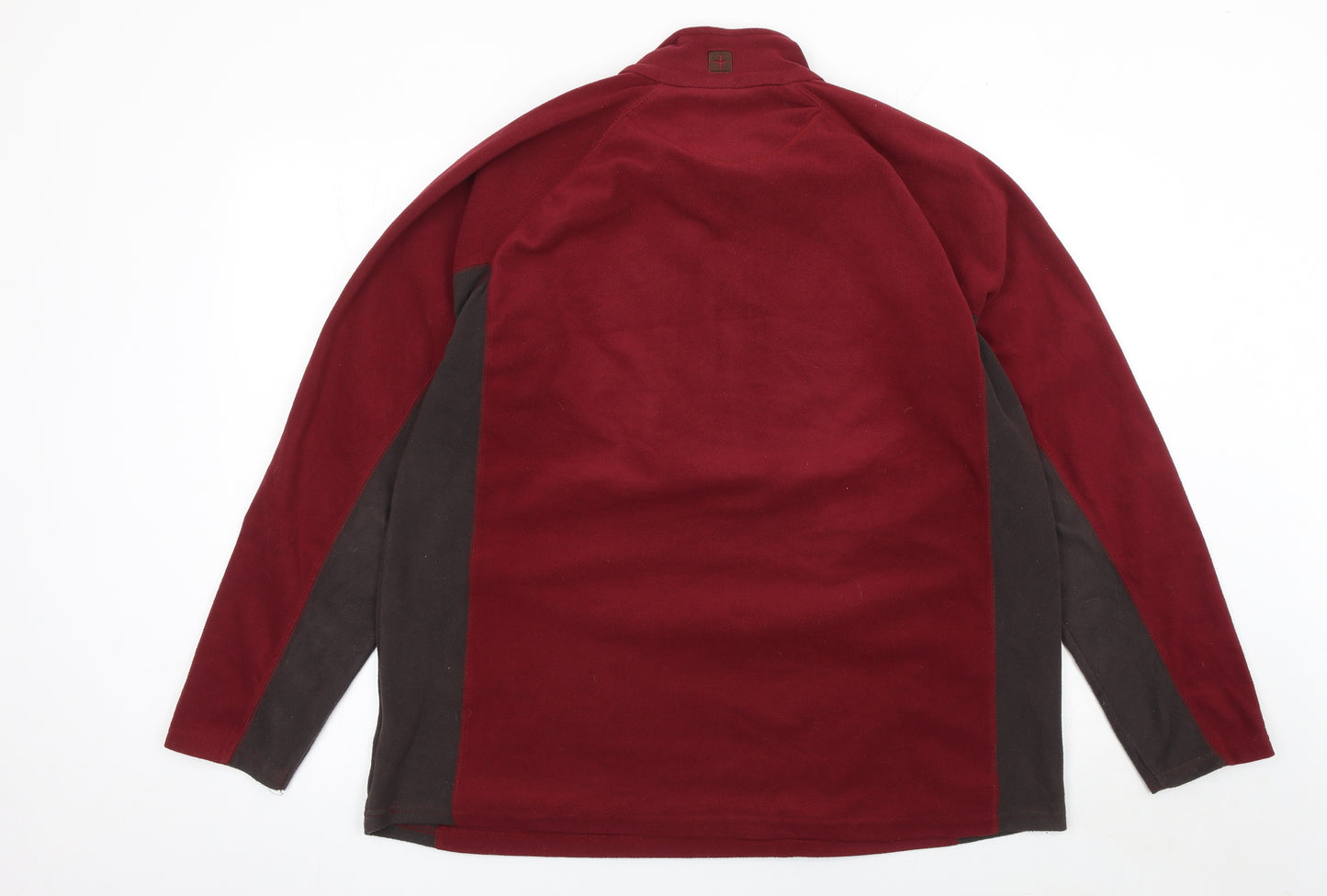 Mountain Warehouse Men's Red 1/2 Zip Fleece Pullover Sweatshirt Size L