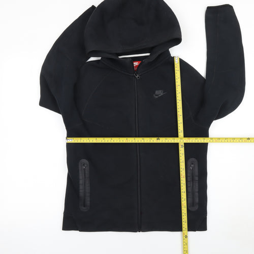 Nike Boys Black XL Full Zip Fleece Hoodie with Logo and Pockets