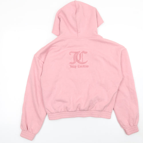 Juicy Couture Women Pink XS Full Zip Hoodie Sport Logo Embroidered