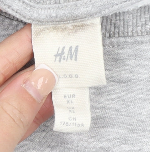H&M Men's Grey Marilyn Graphic Print Pullover Sweatshirt XL