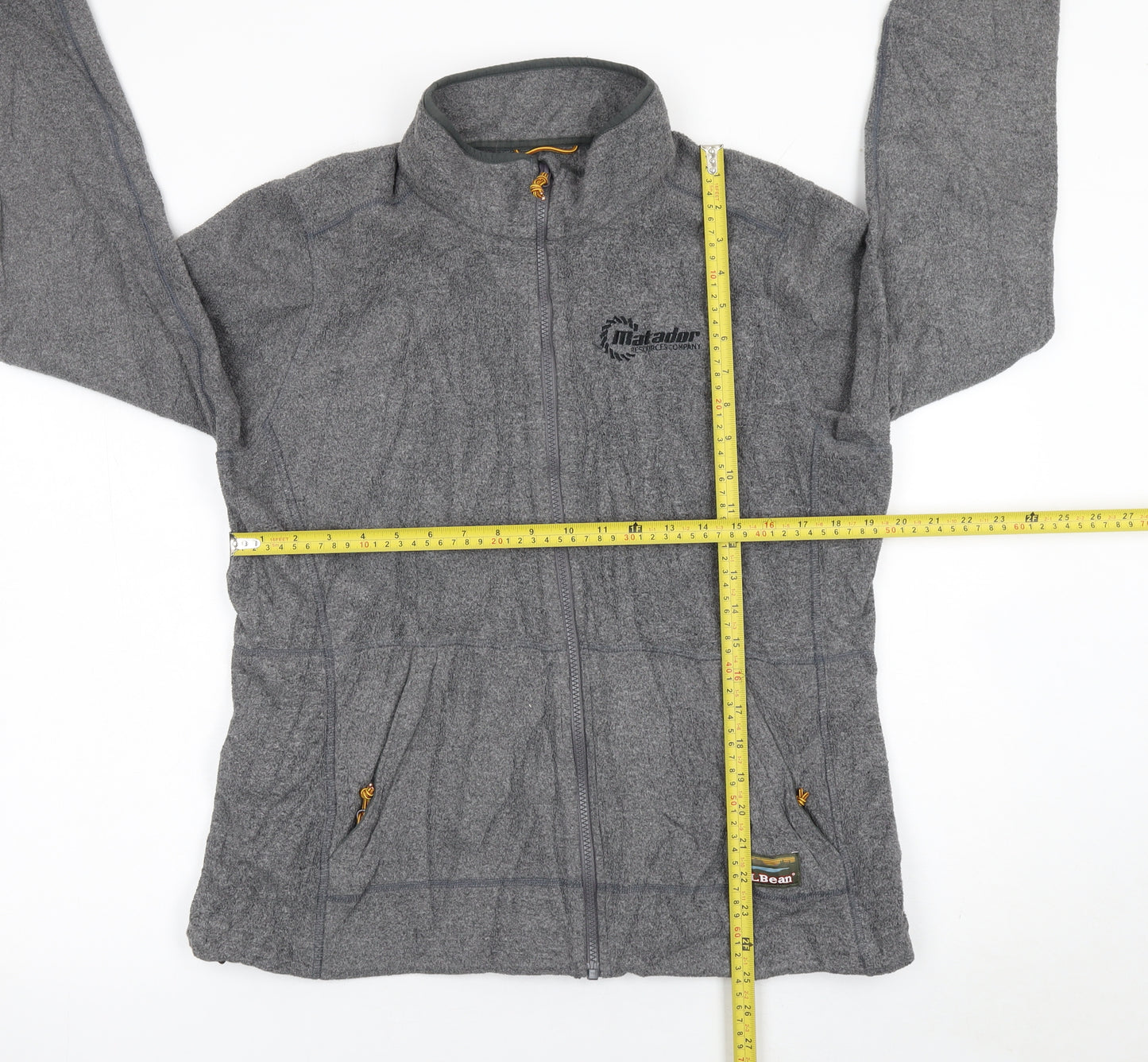 L.L. Bean Men’s Grey Fleece Full Zip Jacket Size L Regular Outdoor