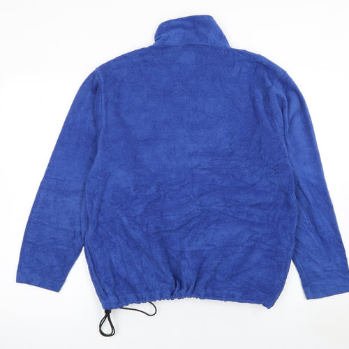Kikomo Men's Blue Fleece 1/4 Zip Pullover Sweatshirt M